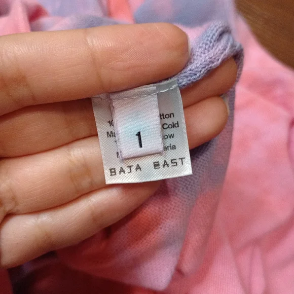 Baja East tie dye Pima Cotton Open Front Cardigan - Picture 5 of 9